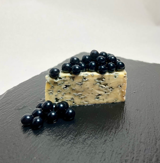 Gorgonzola with Blueberry Pearls