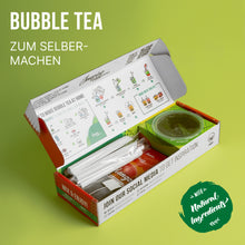 Laden Sie das Bild in den Galerie-Viewer, Bubble Tea-Set - Blaubeer Boba 100g, Pfirsich &amp; Mango Sirup 2x30ml, 4x Strohhalme, 2x Jasmin-Tee
