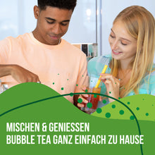 Laden Sie das Bild in den Galerie-Viewer, Bubble Tea-Set - Mango Boba 100g, Erdbeer &amp; Grüner Apfel Sirup 2x30ml, 4x Strohhalme, 2x Jasmin-Tee
