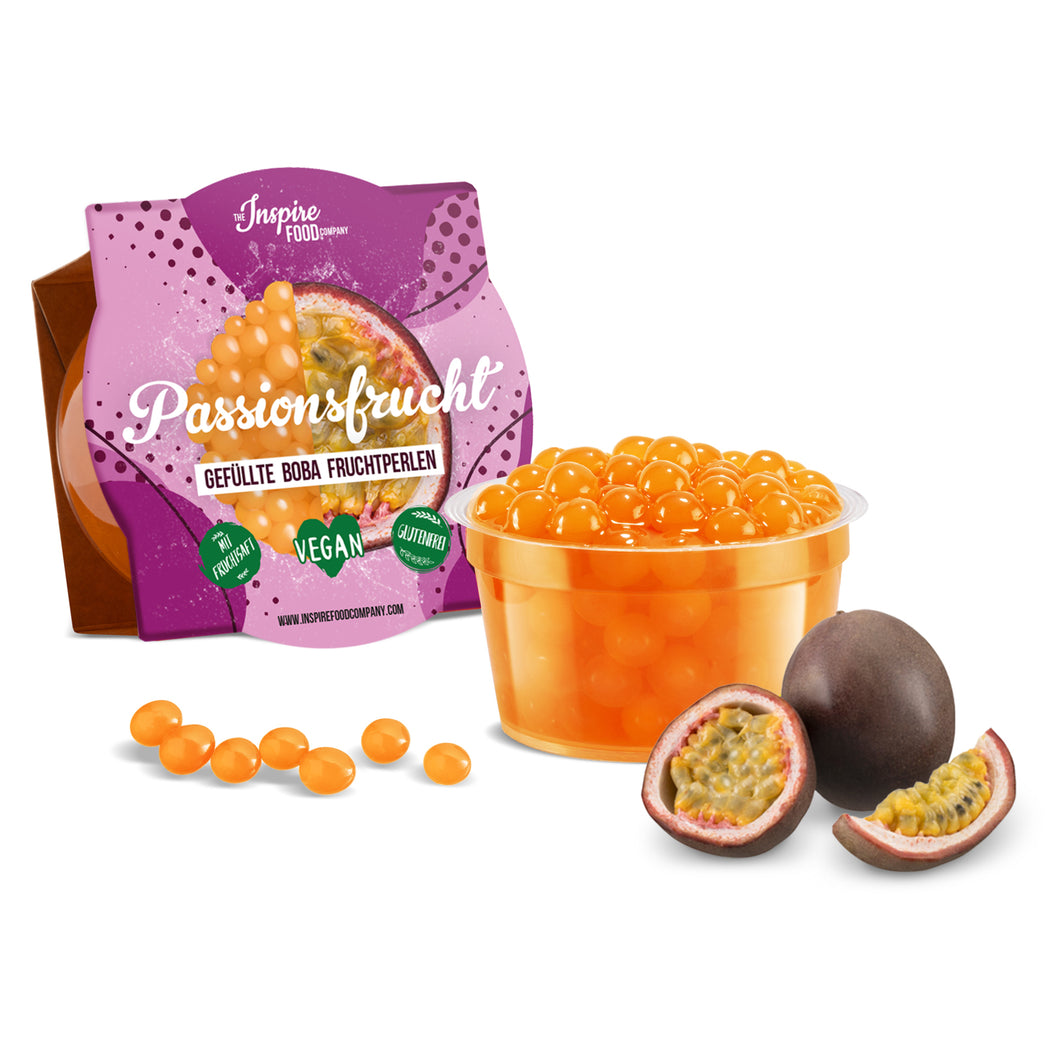 Popping Boba Fruchtperlen fuer Bubbletee, Passionsfrucht