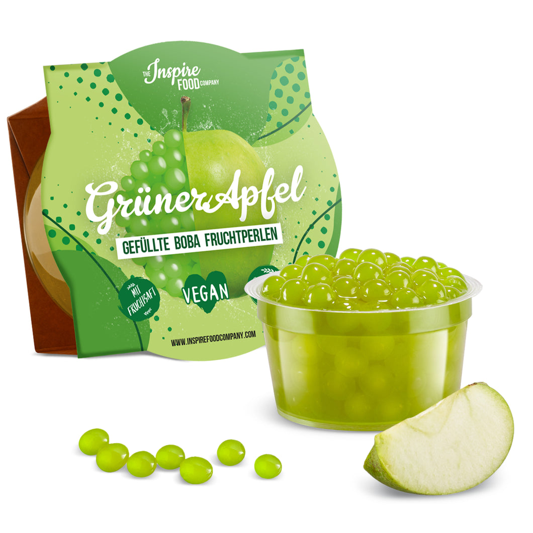 Popping Boba Fruchtperlen fuer Bubbletee, Gruener Apfel