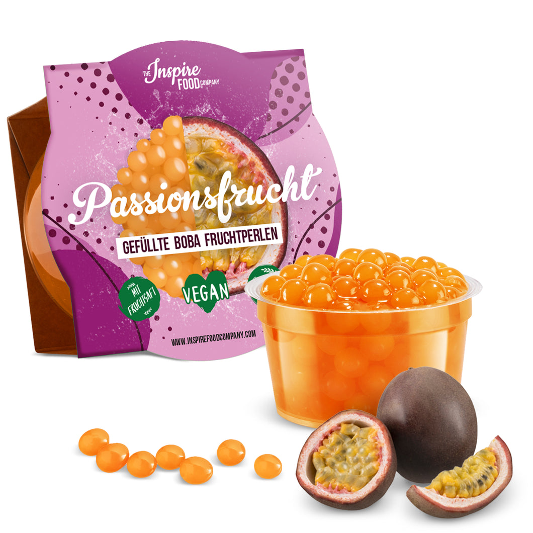 Passion Fruit Popping Boba Fruit Pearls for Bubble Tea