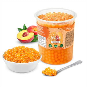 Peach Popping Boba Fruit Beads for Bubble Tea