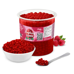 Popping Boba Fruchtperlen fuer Bubbletee, Himbeere