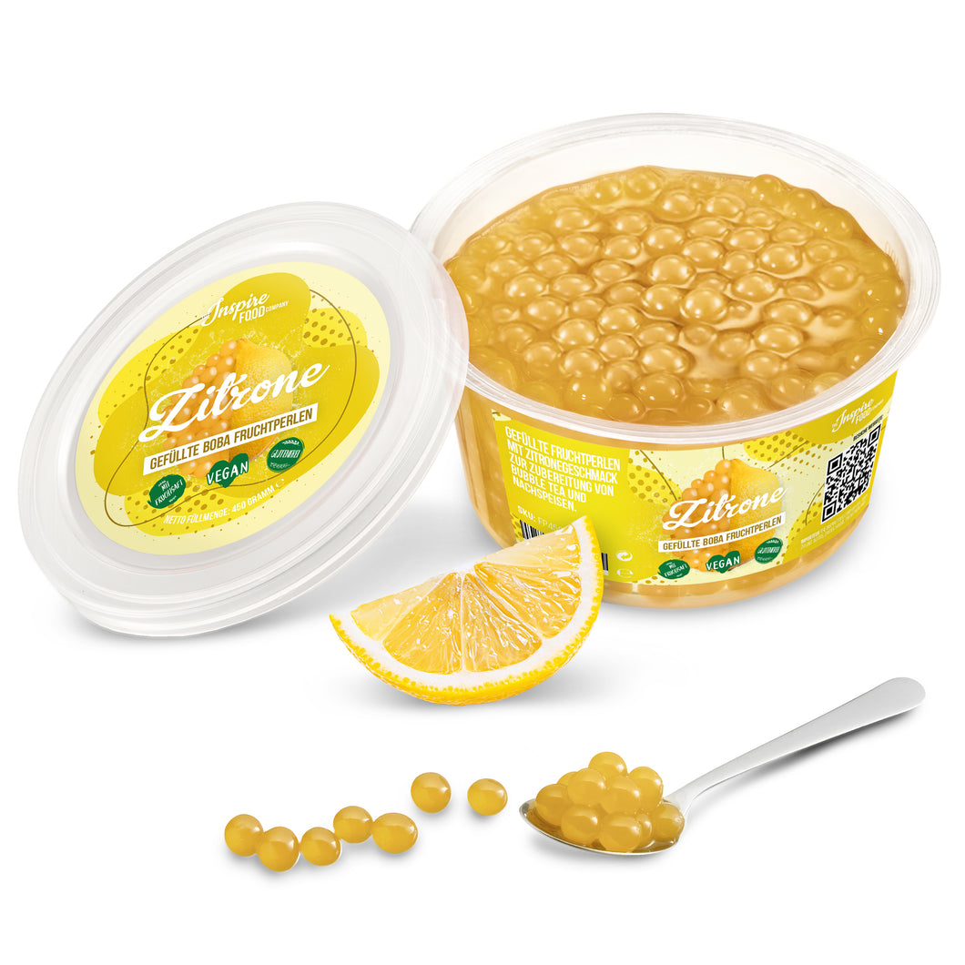 Perles de fruits Popping Boba pour Bubble Tea, Citron