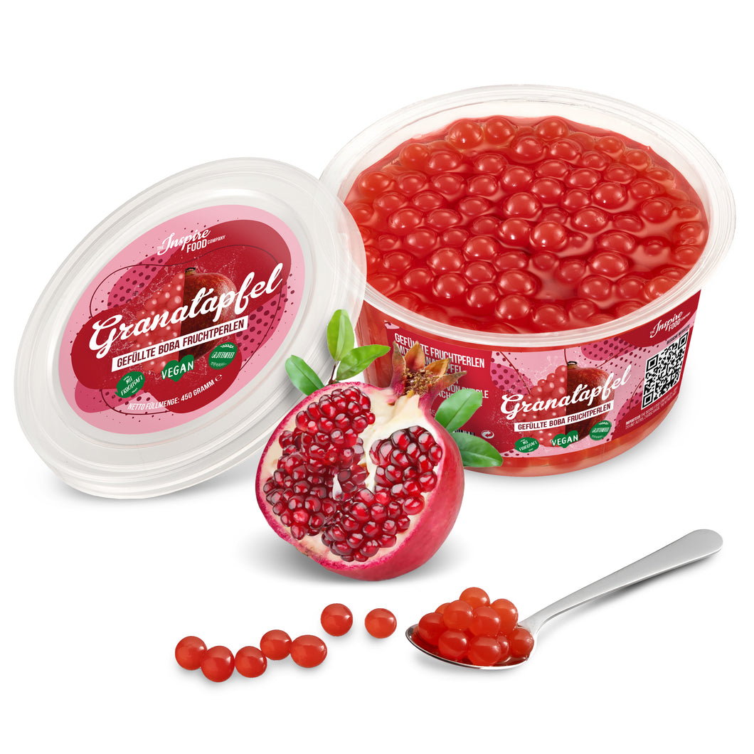 Popping Boba Fruchtperlen fuer Bubbletee, Granatapfel