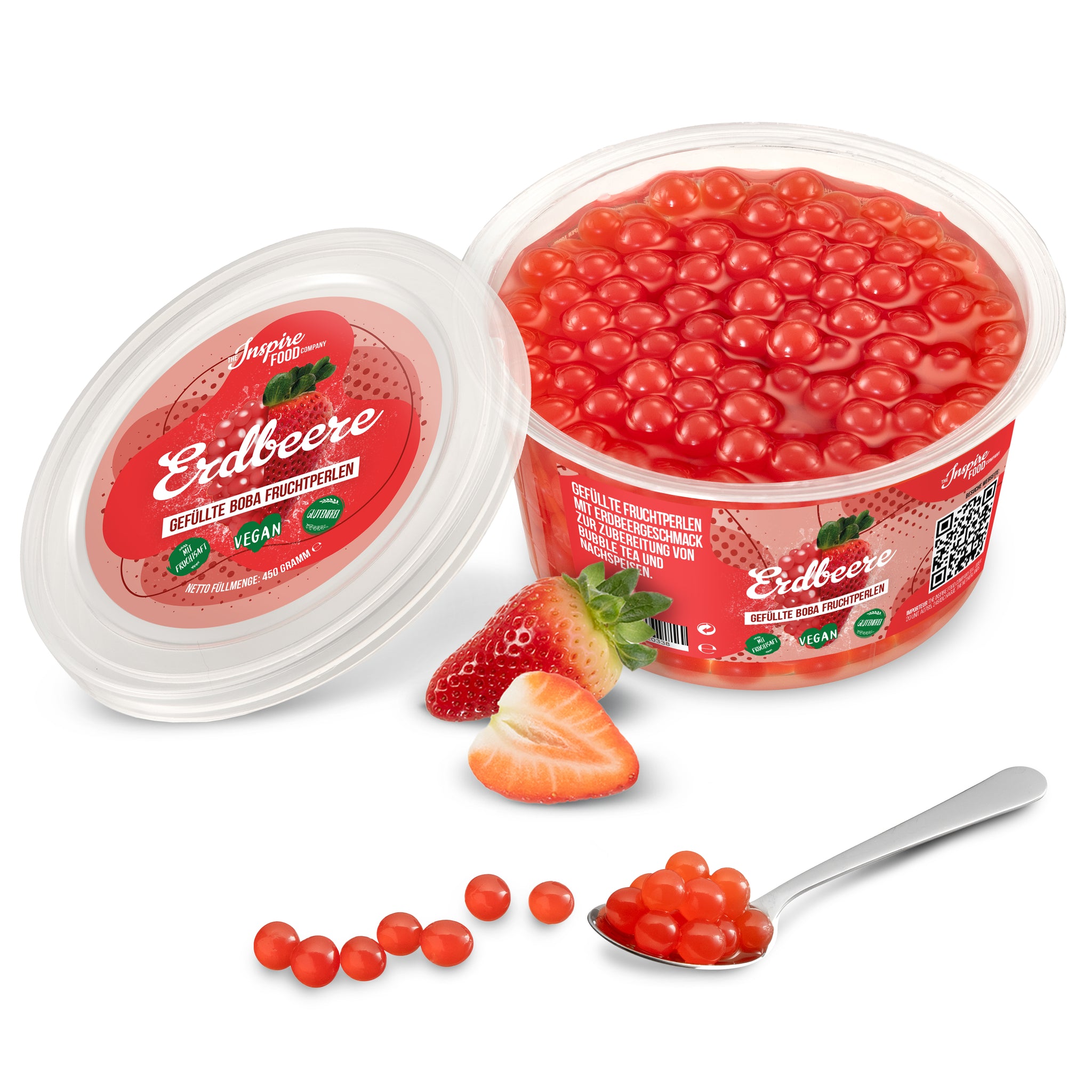 bubble tea aufbewahren Popping Boba Fruchtperlen für Bubbletee, Erdbeere – Bubble Tea FunShop