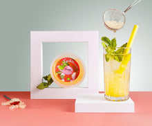 Laden Sie das Bild in den Galerie-Viewer, Bubble Tea Set - 1x Pfirsich Popping Boba Fruchtperlen 450 g, 1x Pfirsich Fruchtsirup 300ml, 6x Strohhalme
