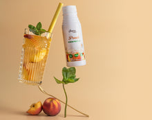 Load image into Gallery viewer, Combo Pack: 1x Peach Fruit Pearls 450g, 1x Peach Syrup 300ml, 6x Straws
