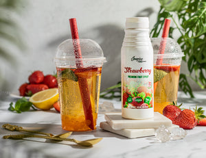 Strawberry Fruit Syrup for Bubble Tea, 300ml