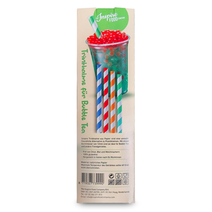 Multicolored Paper straws individually wrapped