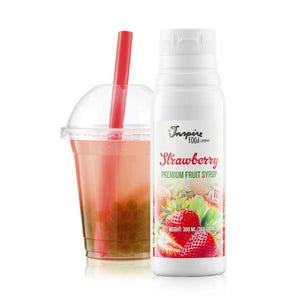 Strawberry Fruit Syrup for Bubble Tea, 300ml