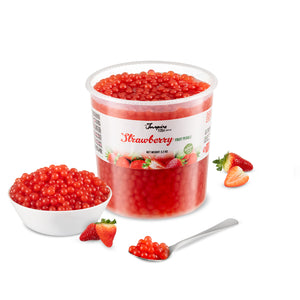 Popping Boba Fruchtperlen für Bubble Tee, Erdbeere