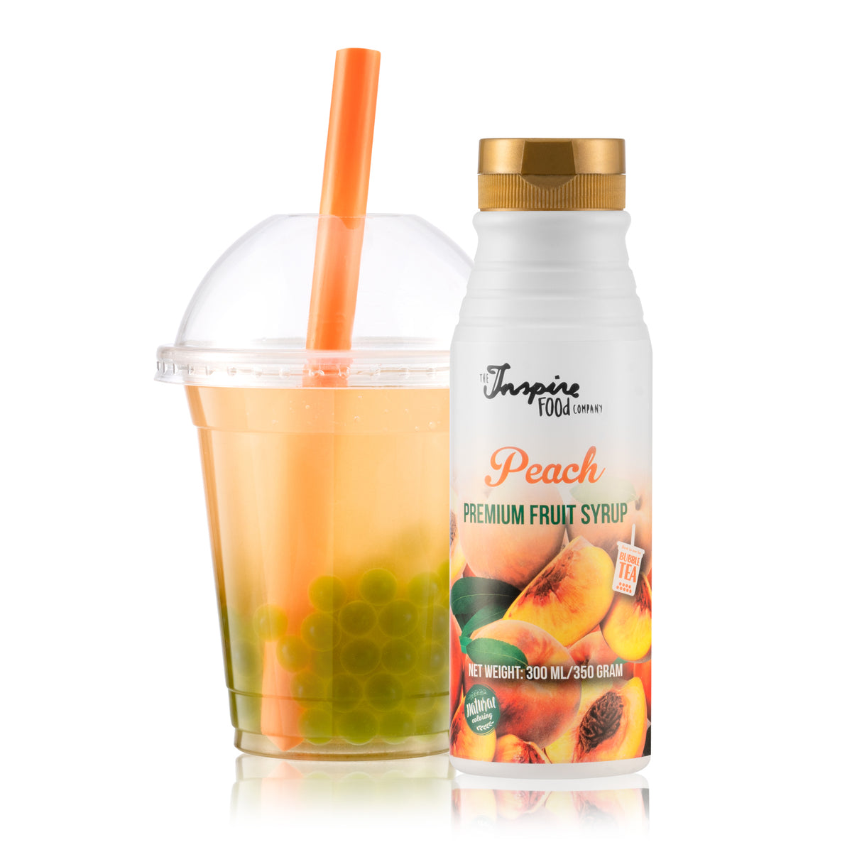 Pfirsich Fruchtsirup Fuer Bubble Tee 300ml Bubble Tea Funshop 2484